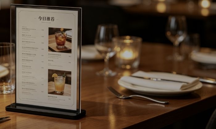 Table Menu Stand