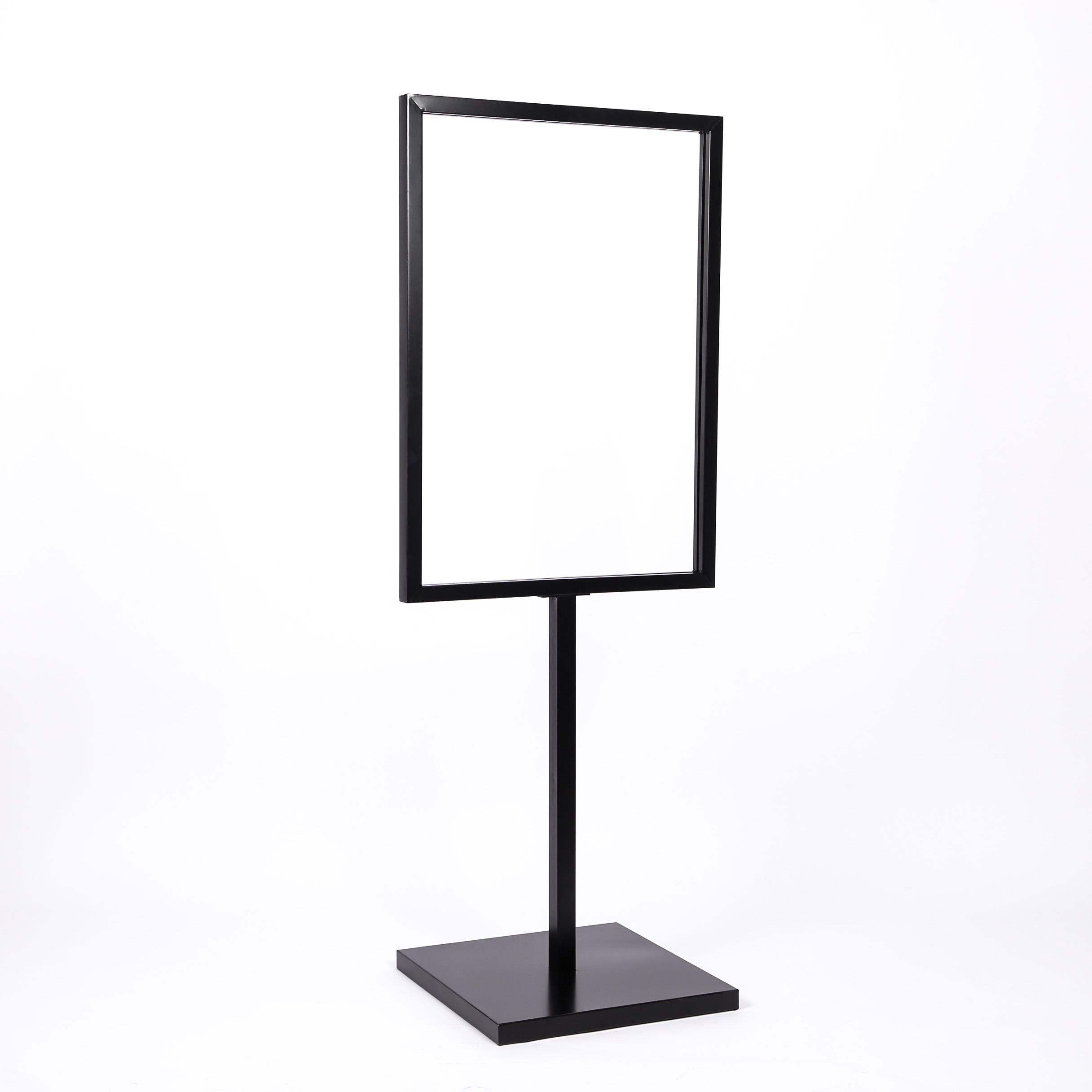 Black Steel Double-Sided Poster Display Stand