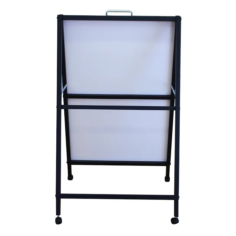 Metal Sidewalk Sign A-board with Wheels