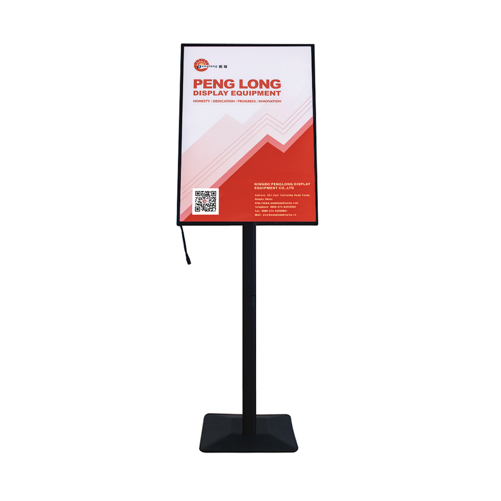 LED Steel Menu Stand