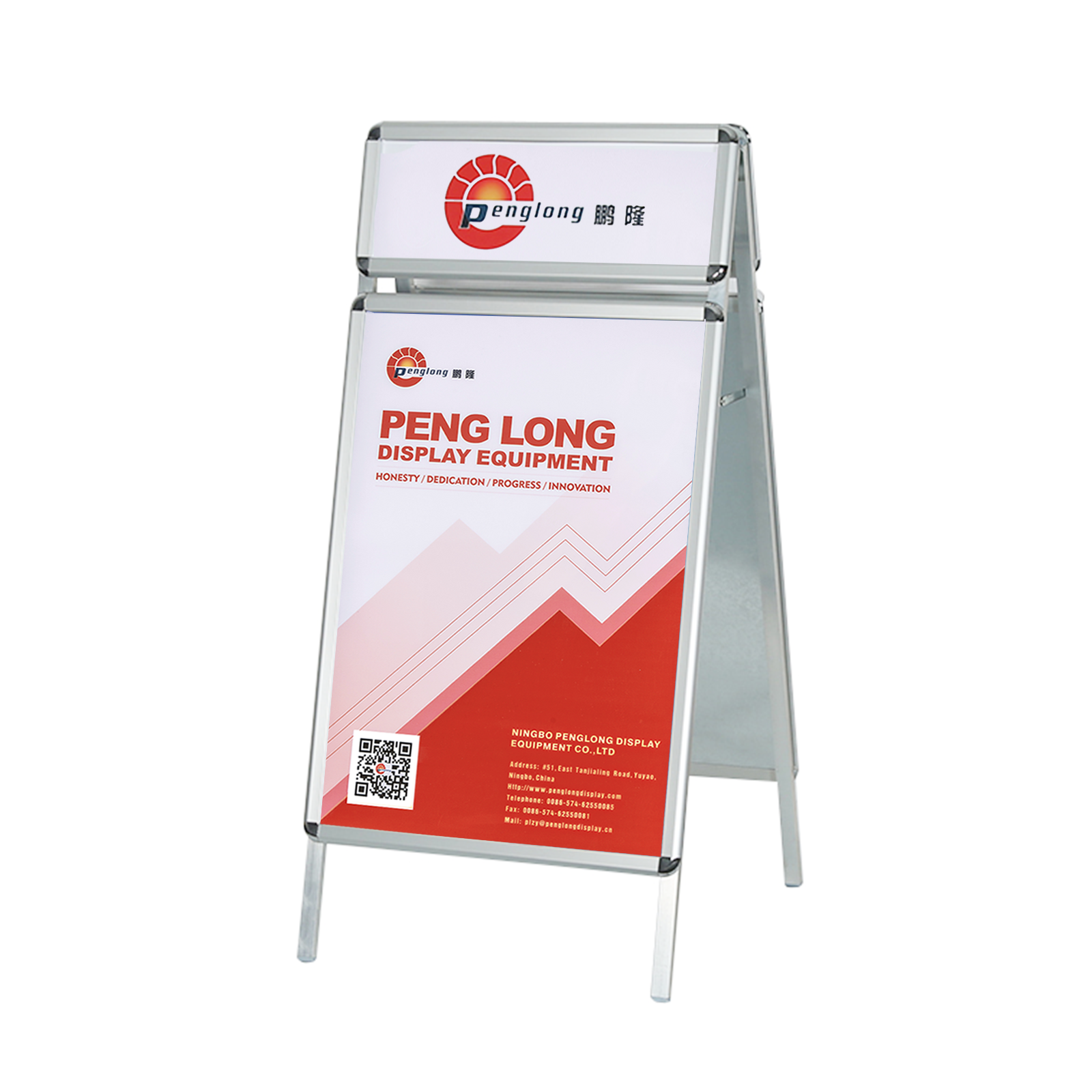 A Board Sign with Brand Top