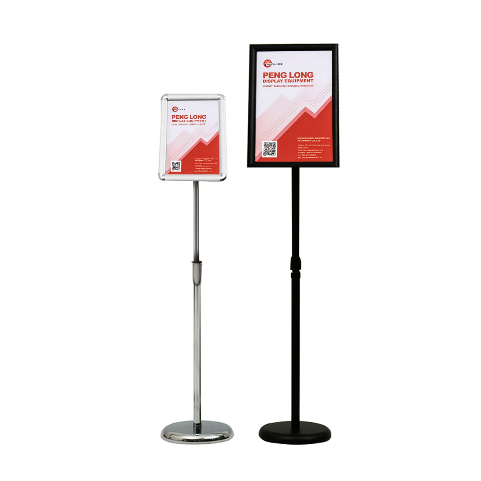 Height Adjustable Menu Stand