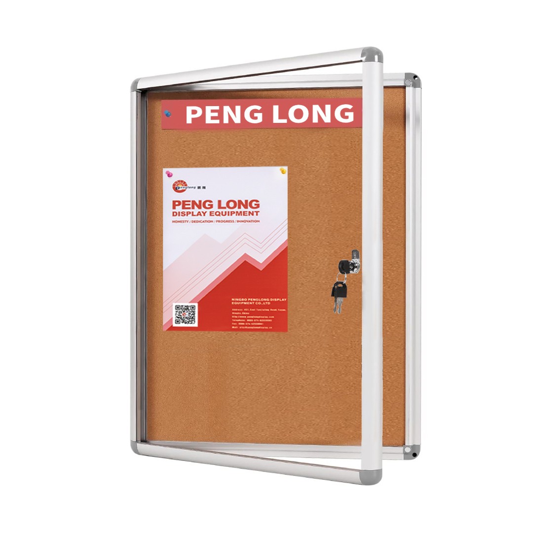 Lockable Cork Board Enclosed Notice Board